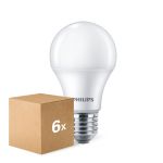 Multipack 6x Philips  CorePro LED Bulb E27 Pear Frosted 10W 1055lm - 840 Cool White | Replaces 75W