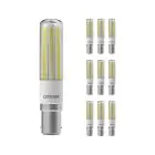Multipack 10x Osram Special T Slim LED B15d Clear 7W 806lm - 827 Extra Warm White | Replaces 60W